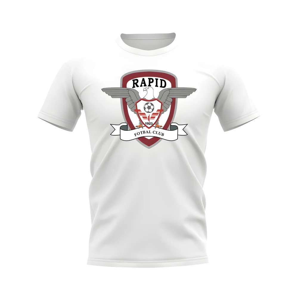 Rapid Bucaresti Badge T-Shirt (White)