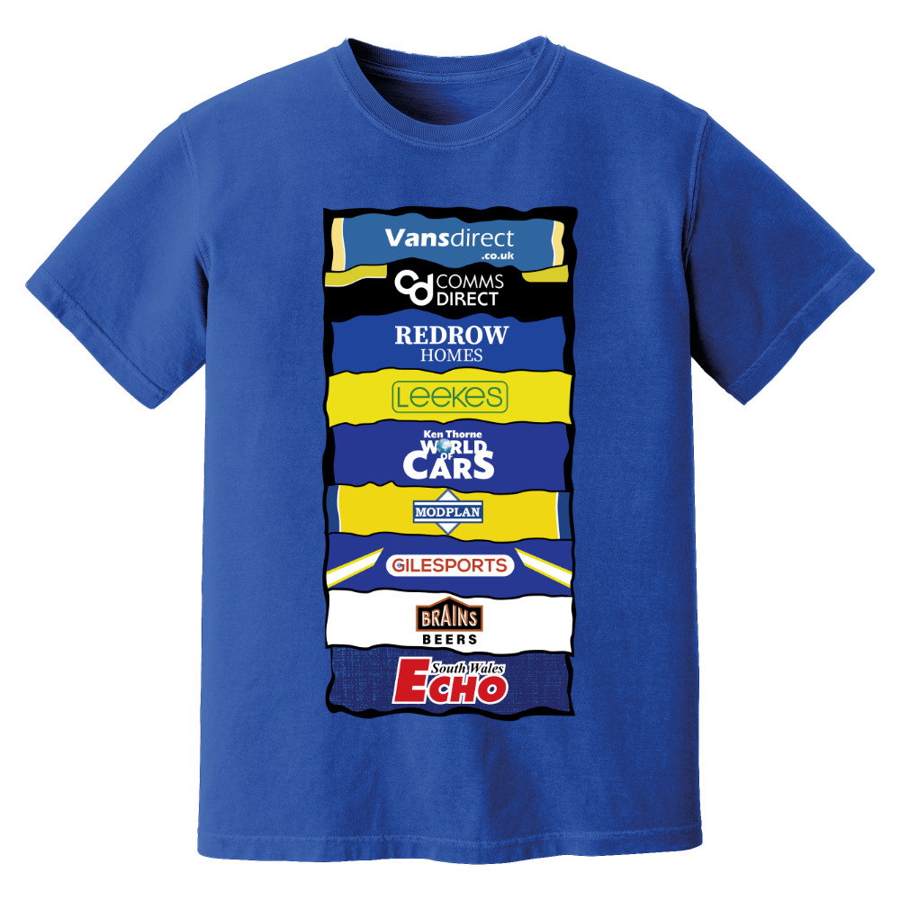 Cardiff Sponsor History T-Shirt (Blue)