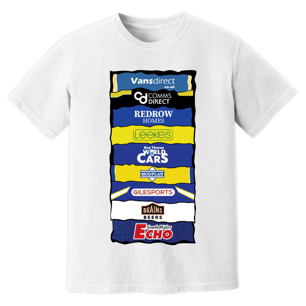 Cardiff Sponsor History T-Shirt (White)