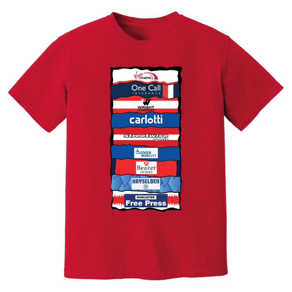 Doncaster Sponsor History T-Shirt (Red)