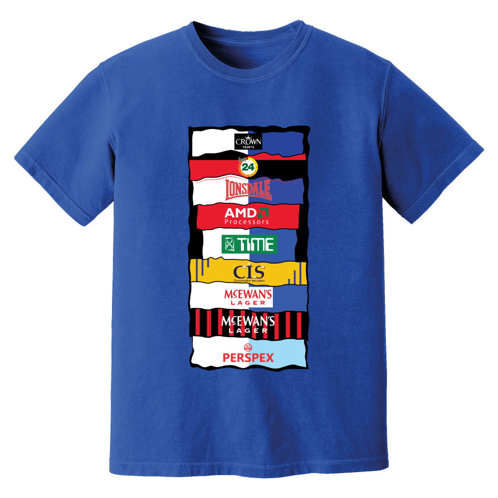 Blackburn Sponsor History T-Shirt (Blue)