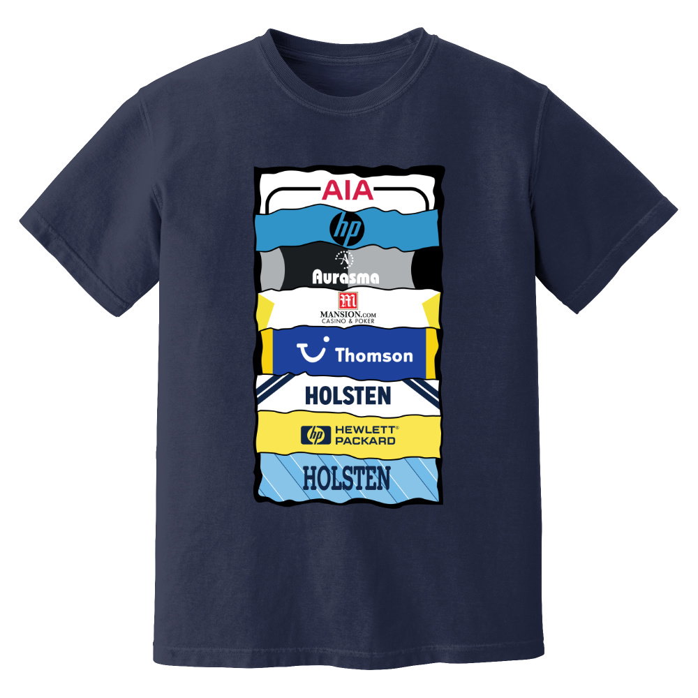 Tottenham Sponsor History T-Shirt (Navy)