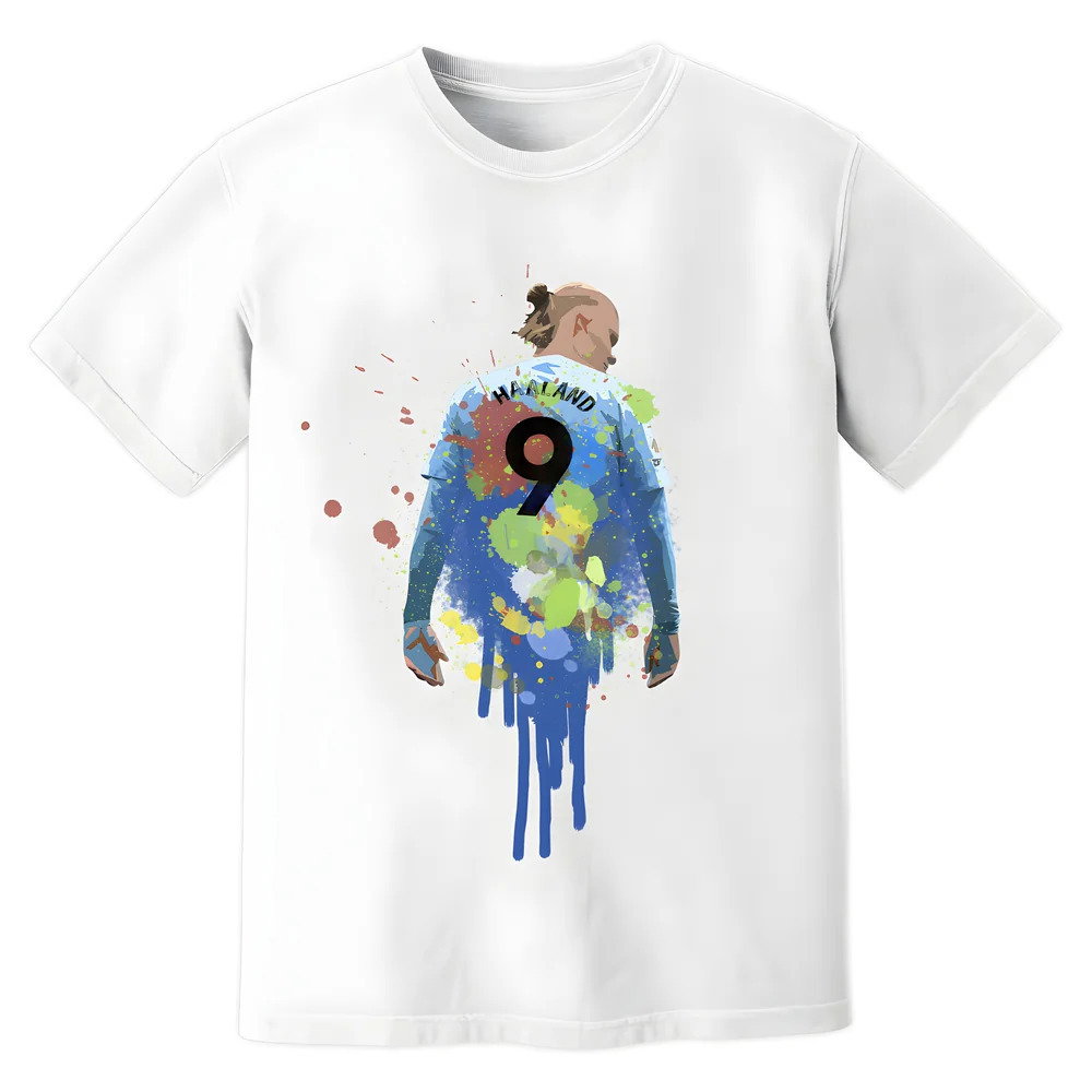 Erling Haaland Man City Art T-Shirt (White)