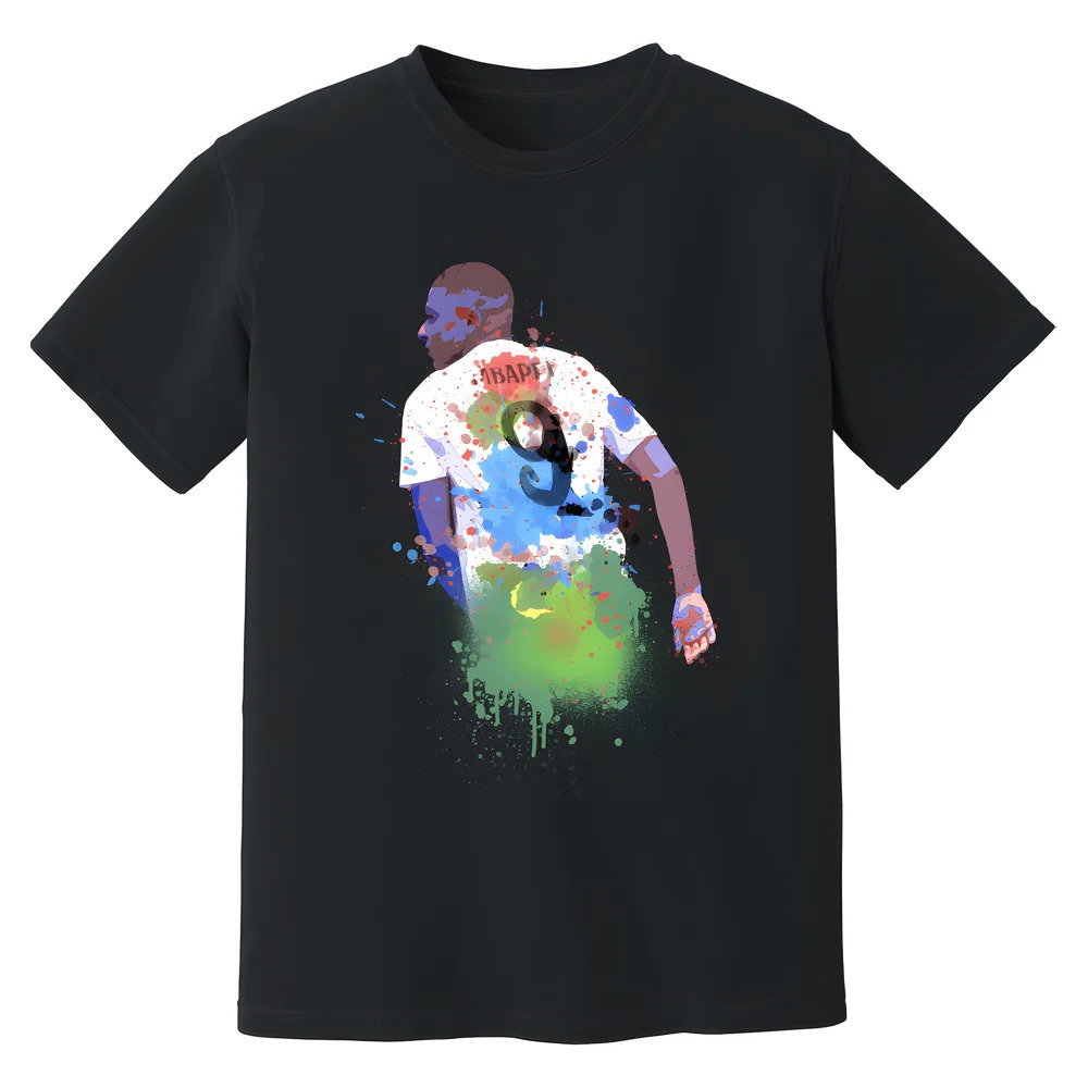 Kylian Mbappe Real Madrid Art T-Shirt (Black)