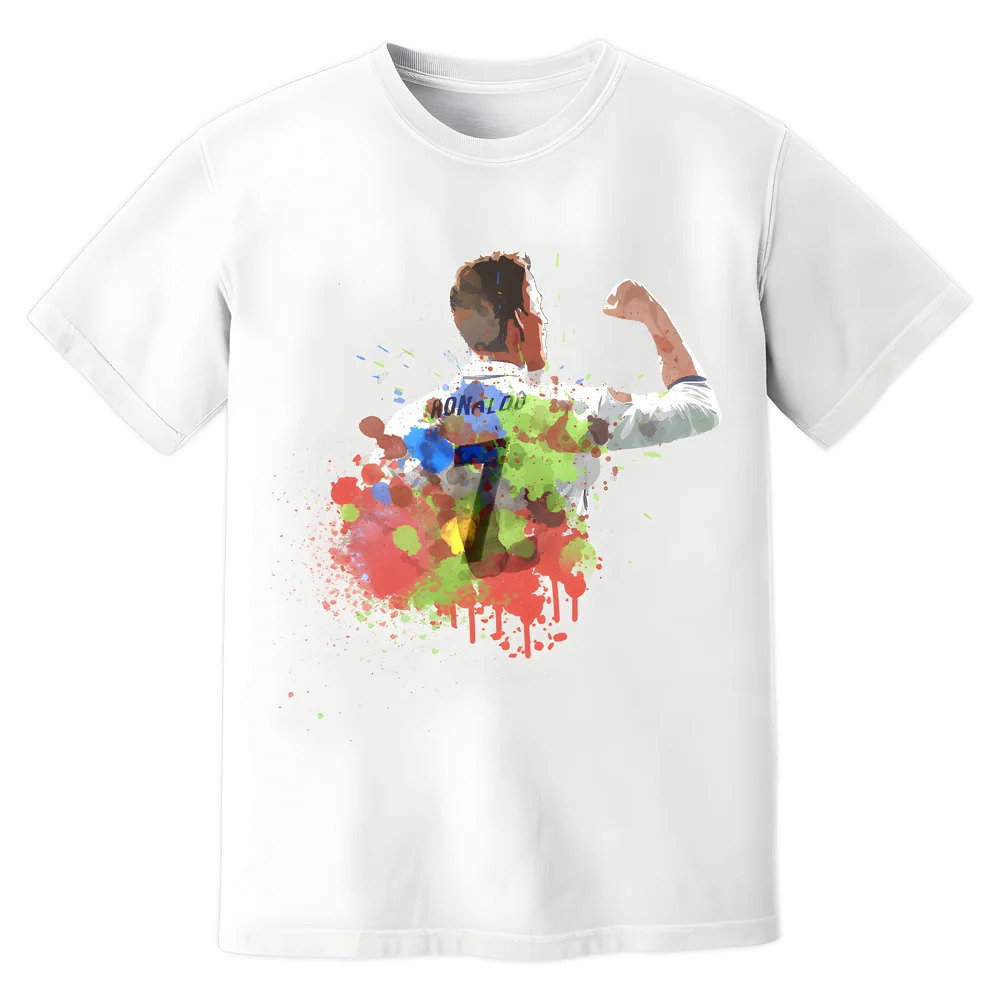 Cristiano Ronaldo Real Madrid Art T-Shirt (White)