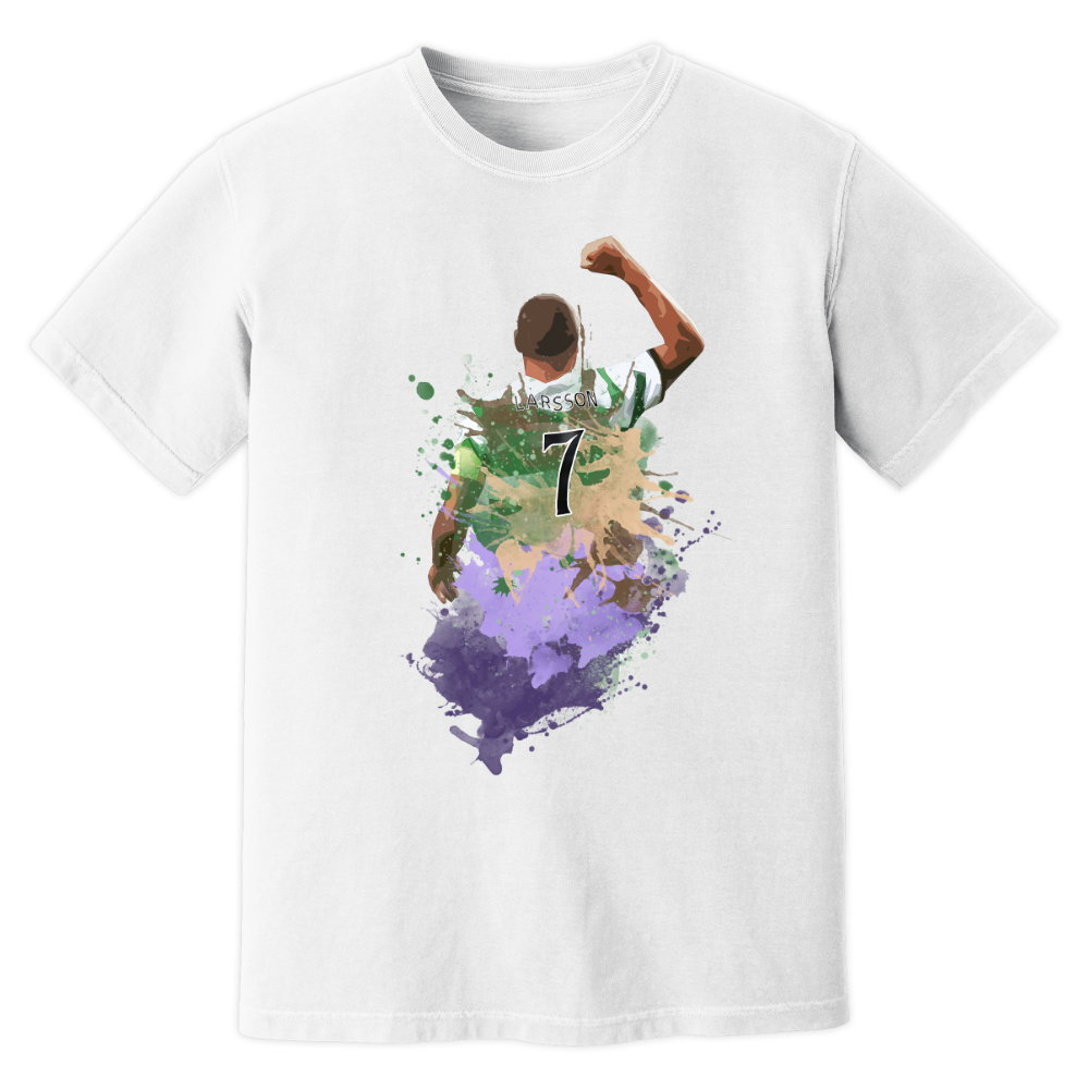 Henrik Larsson Celtic Art T-Shirt (White)