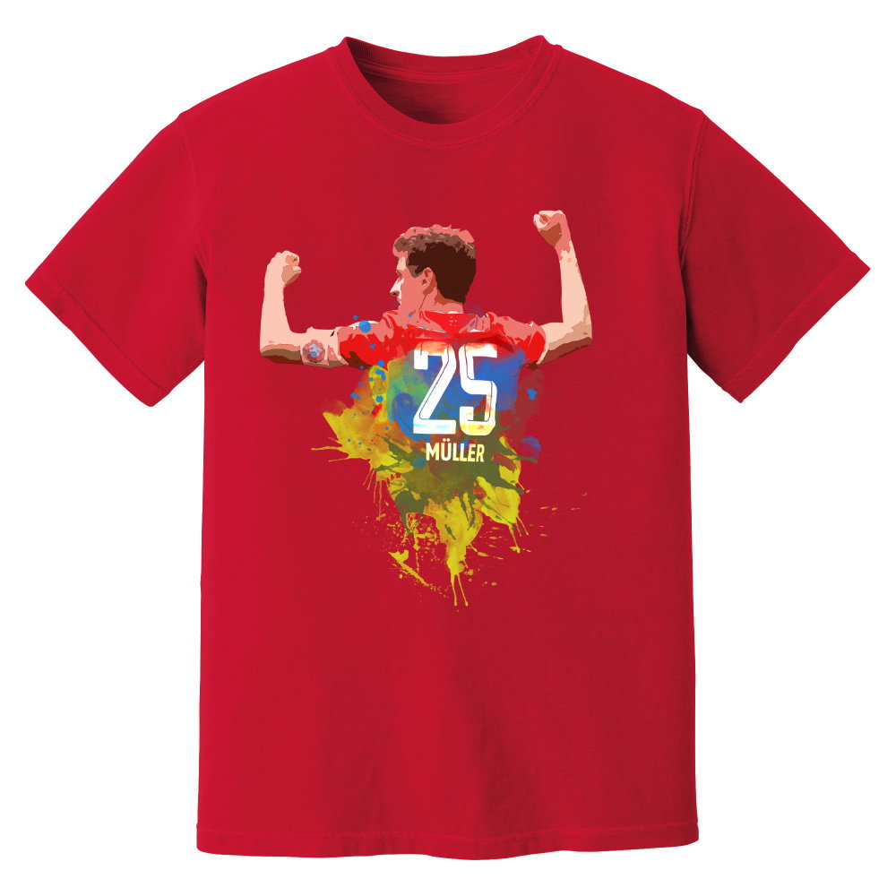 Thomas Muller Bayern Munich Art T-Shirt (Red)