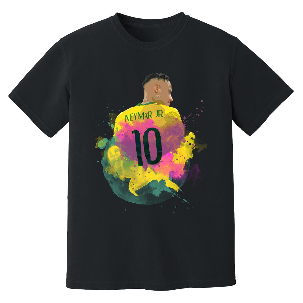 Neymar Brazil Art T-Shirt (Black)