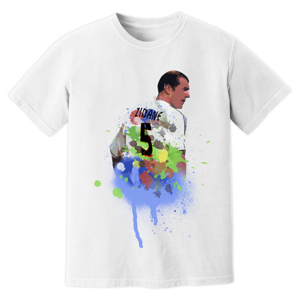 Zinedine Zidane Real Madrid Art T-Shirt (White)