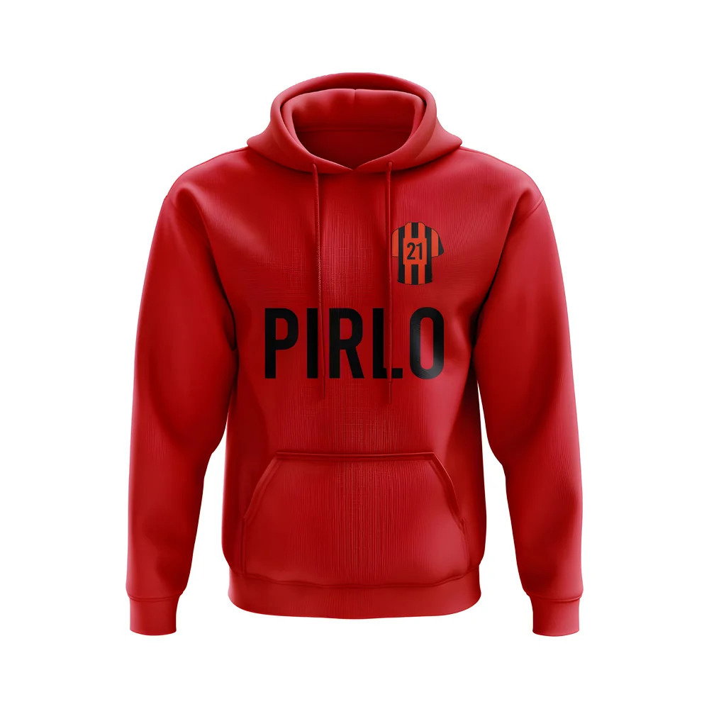 Andrea Pirlo AC Milan Number Hoody (Red)