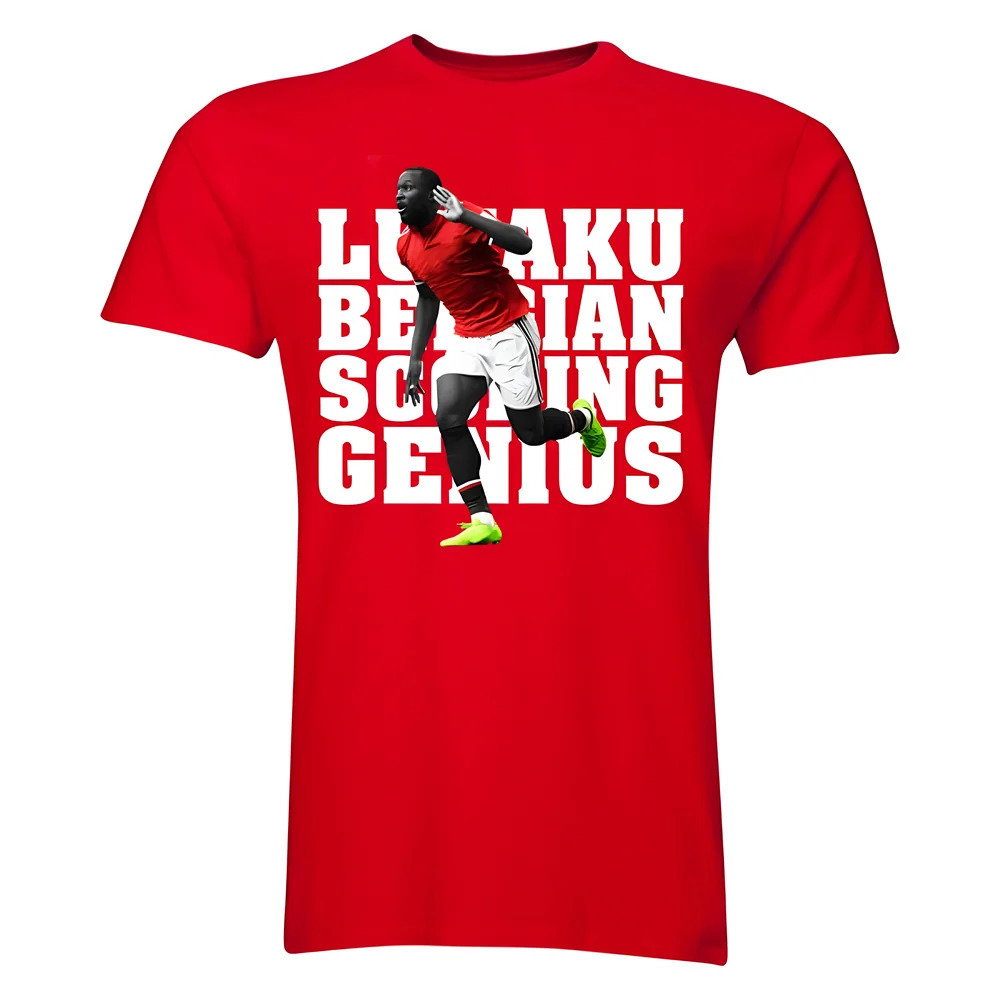 Romelu Lukaku Man Utd Player T-Shirt (Red) - Kids