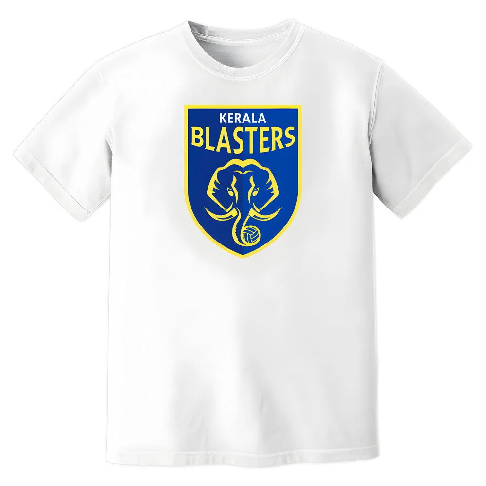 Kerala Blasters Badge T-Shirt (White)