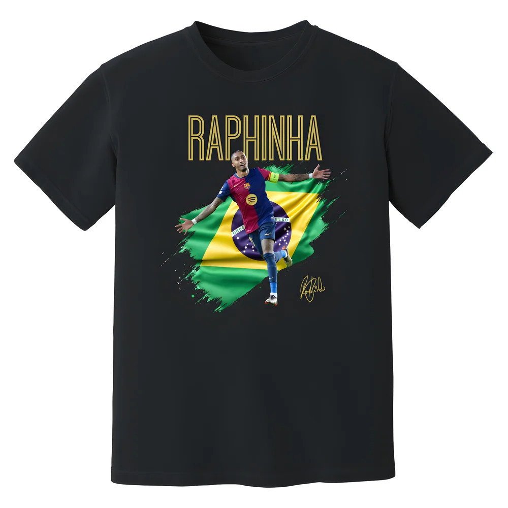 Raphinha Barcelona Celebration T-Shirt (Black)