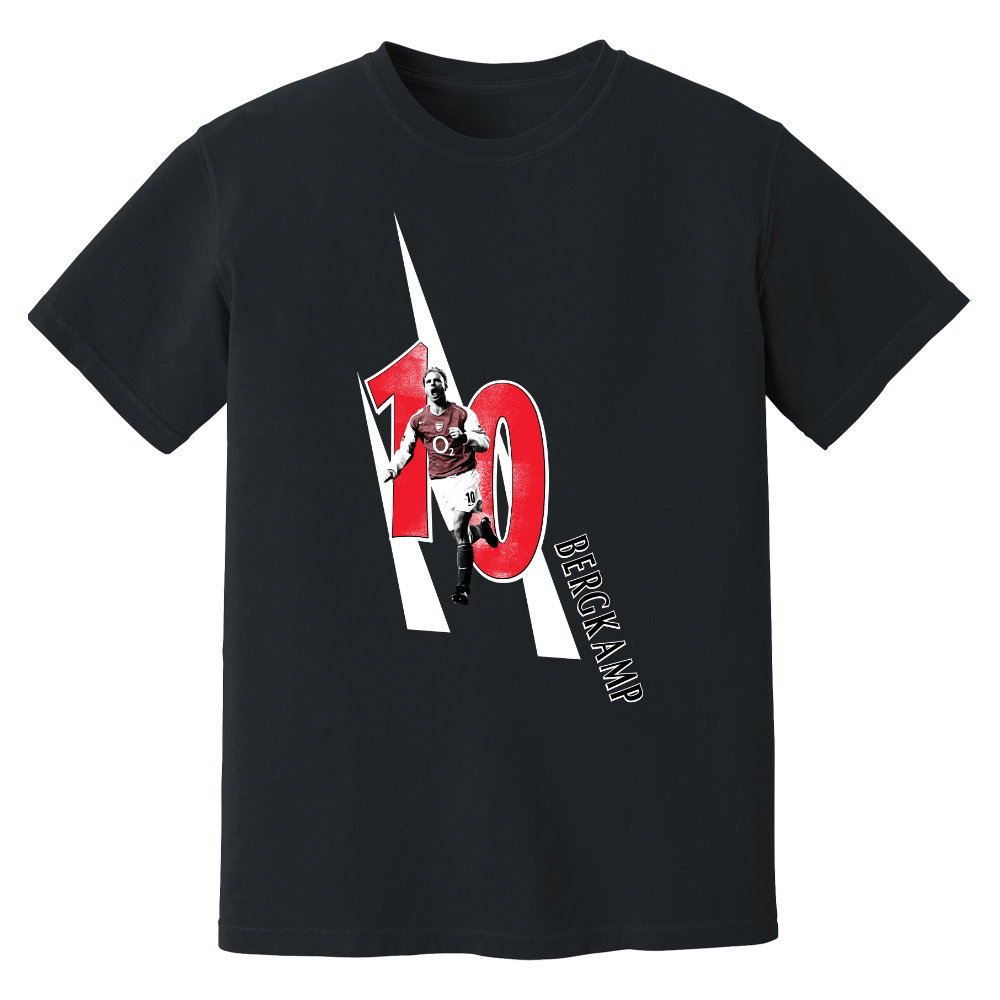 Dennis Bergkamp Arsenal Premier League Legend T-Shirt (Black)