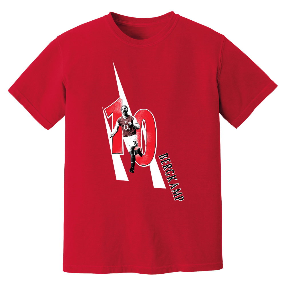Dennis Bergkamp Arsenal Premier League Legend T-Shirt (Red)