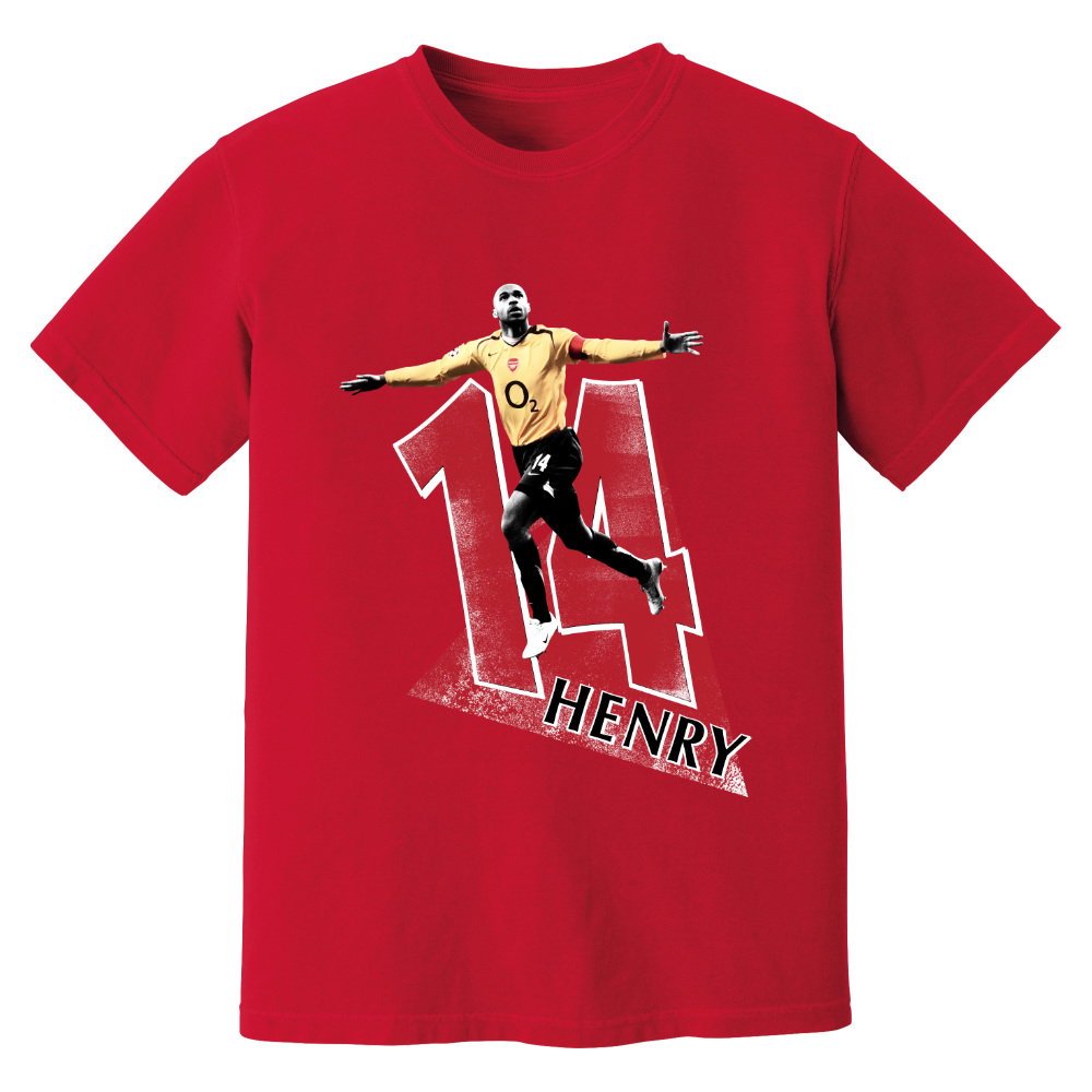 Thierry Henry Arsenal Premier League Legend T-Shirt (Red)