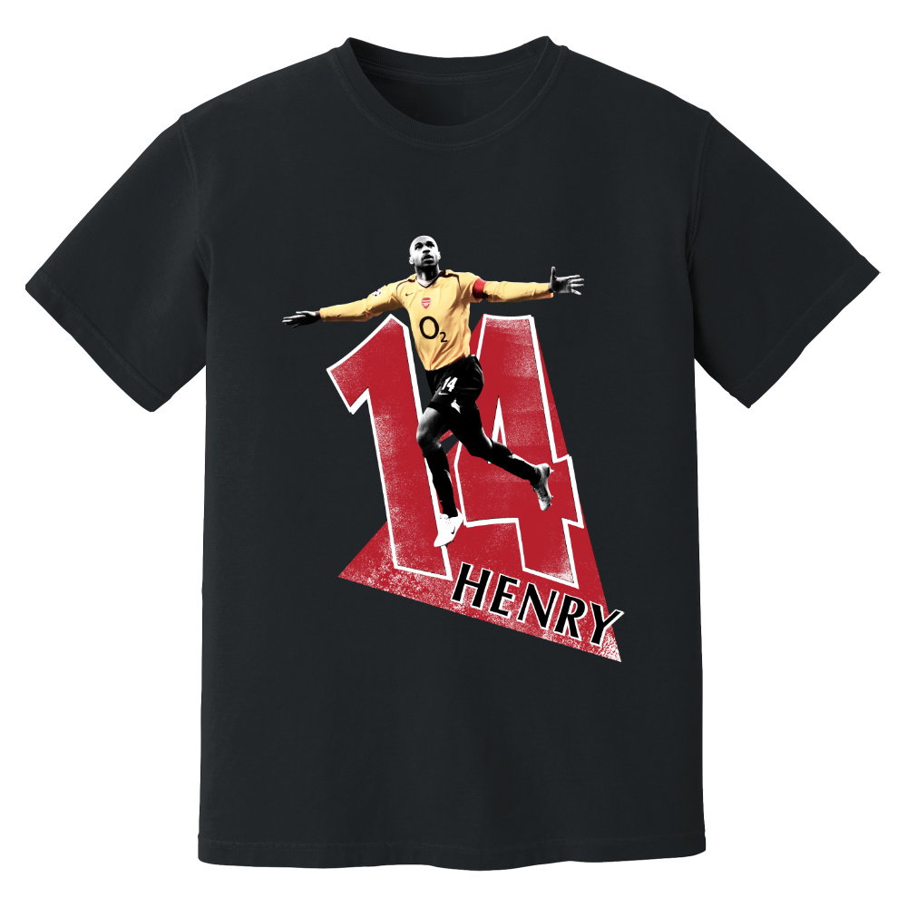 Thierry Henry Arsenal Premier League Legend T-Shirt (Black)
