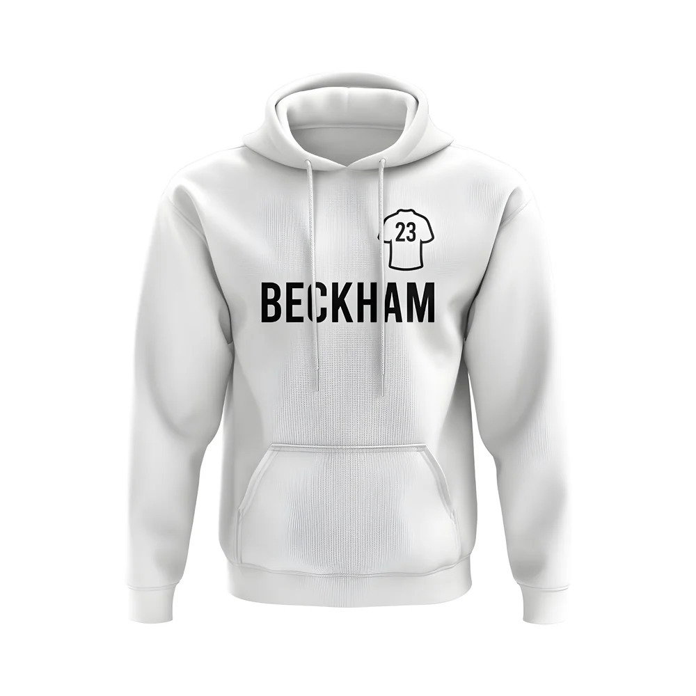 David Beckham Real Madrid Number Hoody (White)