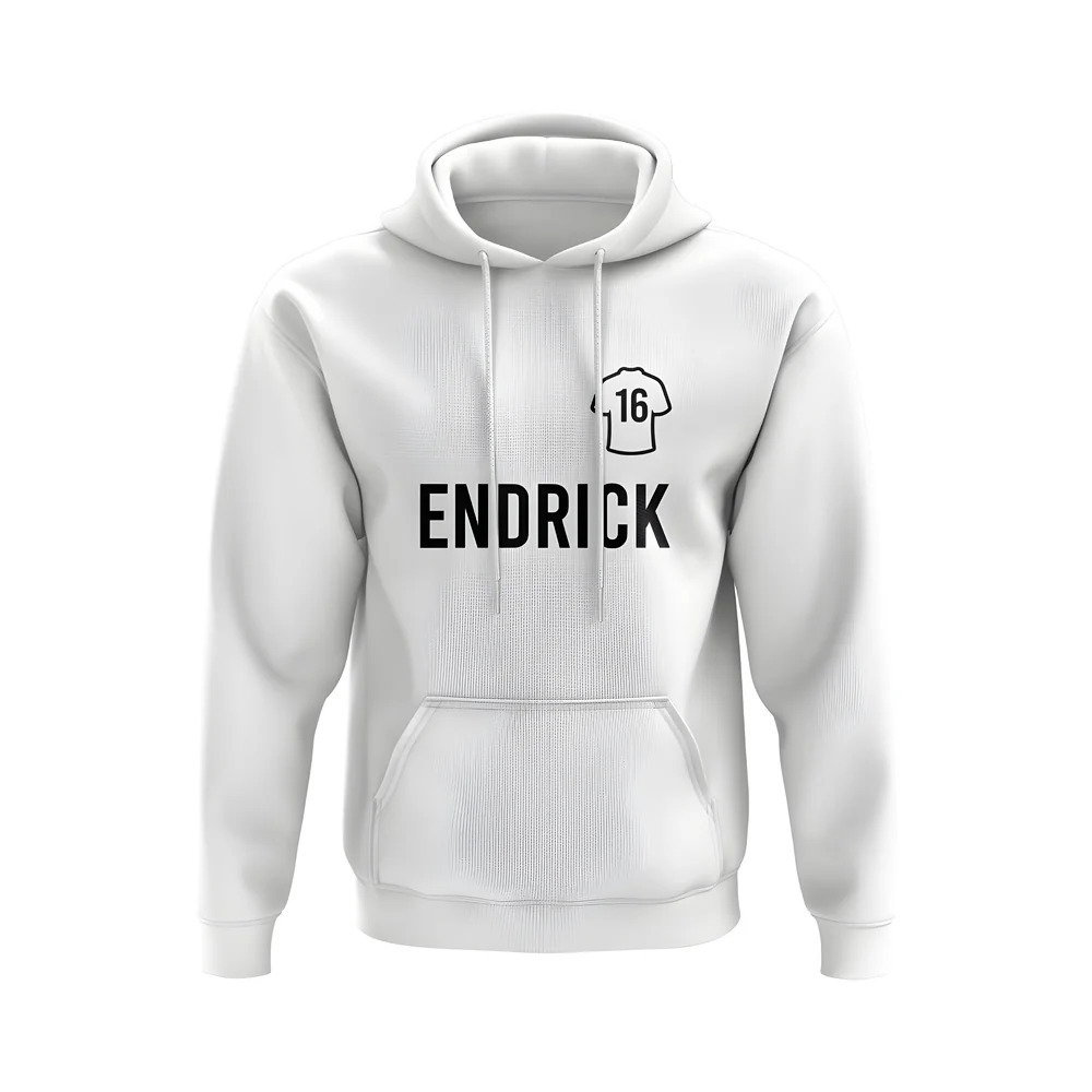 Endrick Real Madrid Number Hoody (White)