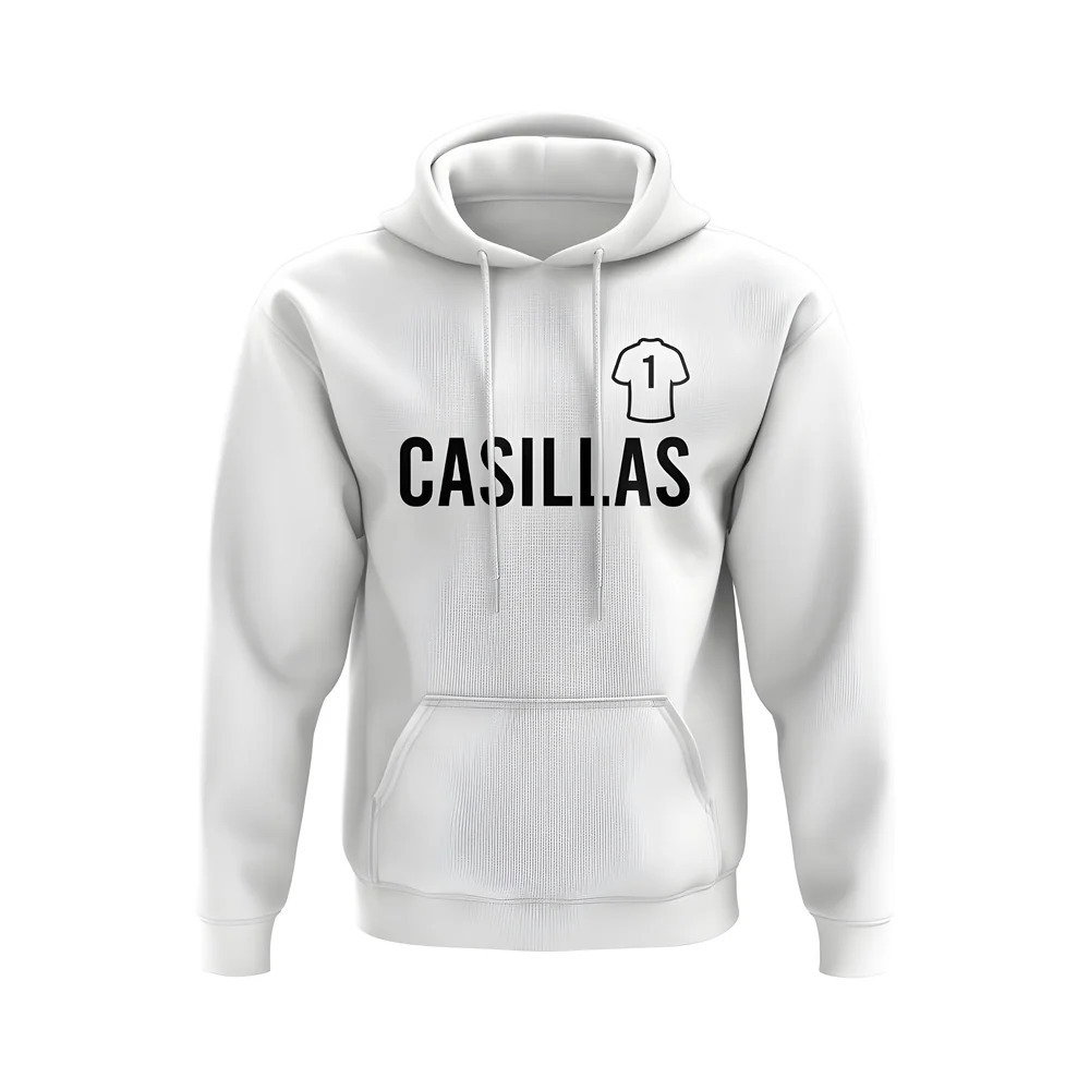 Iker Casillas Real Madrid Number Hoody (White)