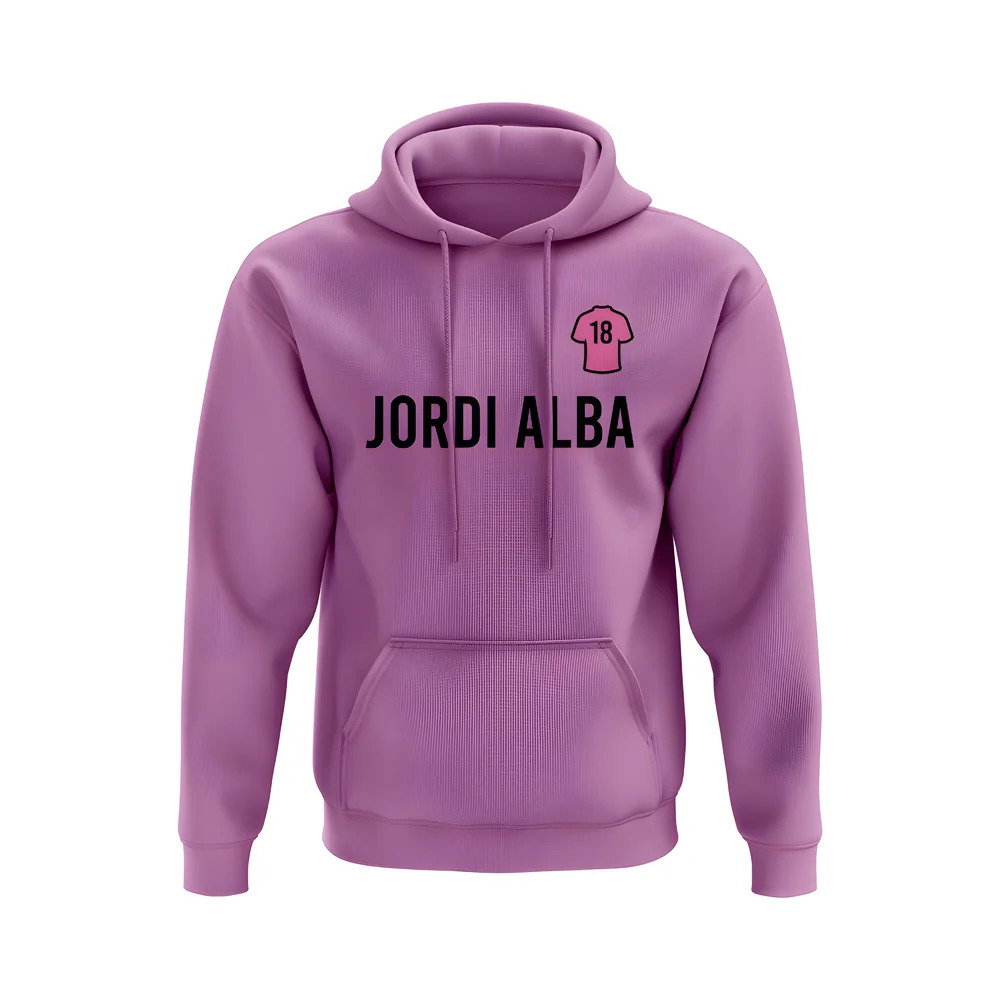 Jordi Alba Inter Miami Number Hoody (Pink)
