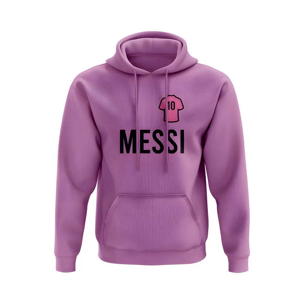 Lionel Messi Inter Miami Number Hoody (Pink)