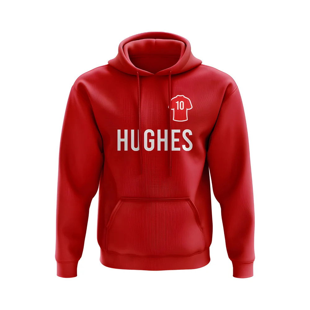 Mark Hughes Man United Number Hoody (Red)