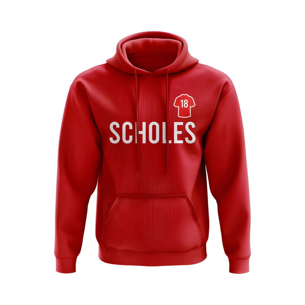 Paul Scholes Man United Number Hoody (Red)
