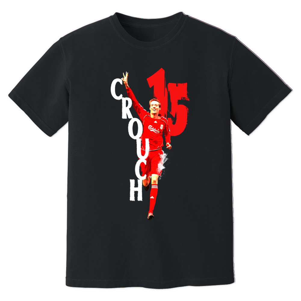 Peter Crouch Liverpool Premier League Legend T-Shirt (Black)