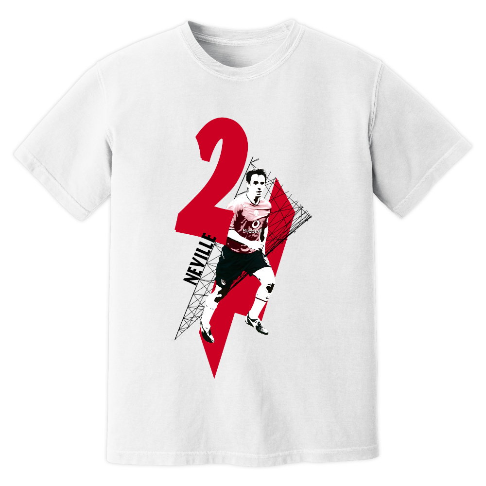 Gary Neville Man United Premier League Legend T-Shirt (White)