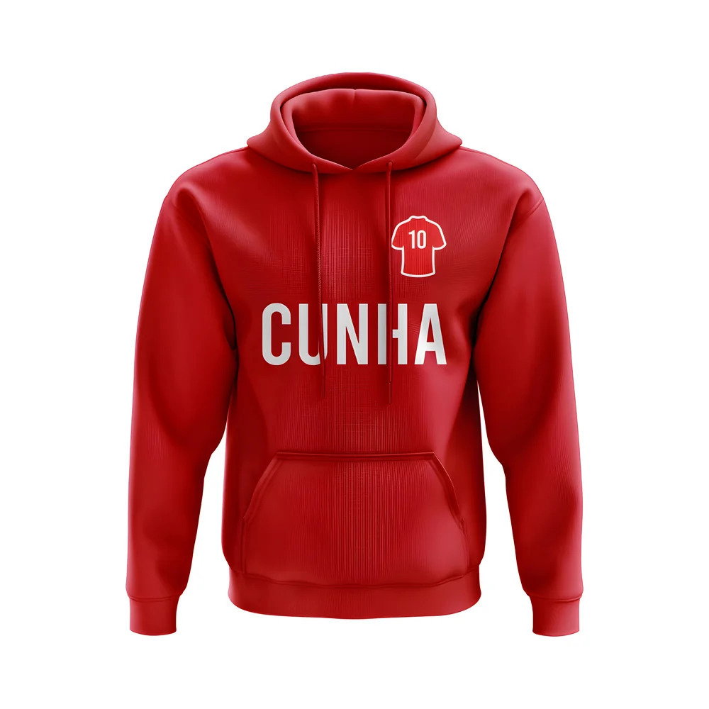 Matheus Cunha Man United Number Hoody (Red)
