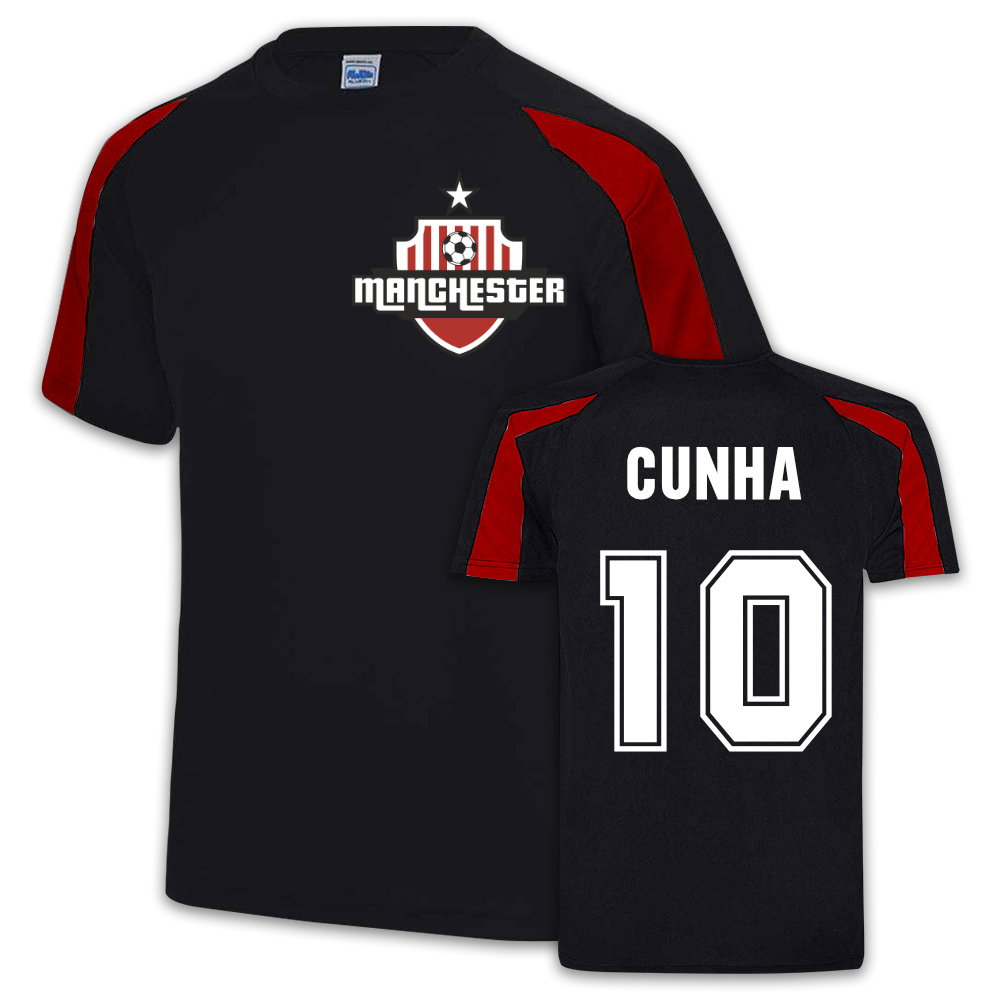 Cunha Manchester United Sport Training Jersey (Black)