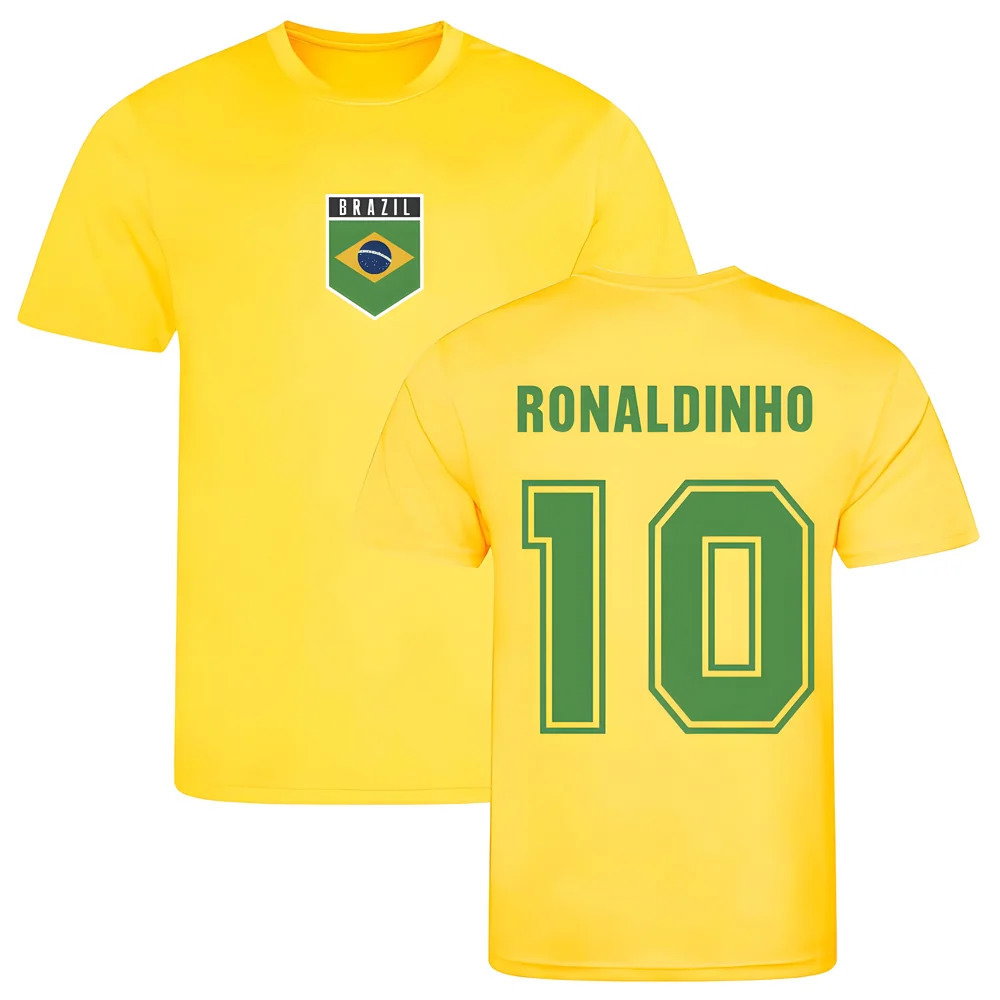 Ronaldinho Brazil Training Jersey (Yellow)