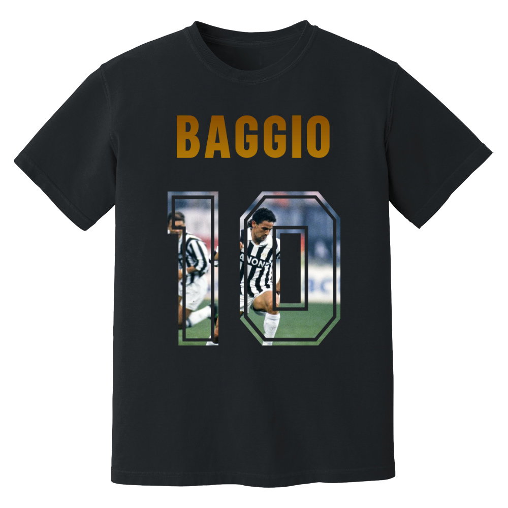 Roberto Baggio Juventus Name And Number T-Shirt (Black)