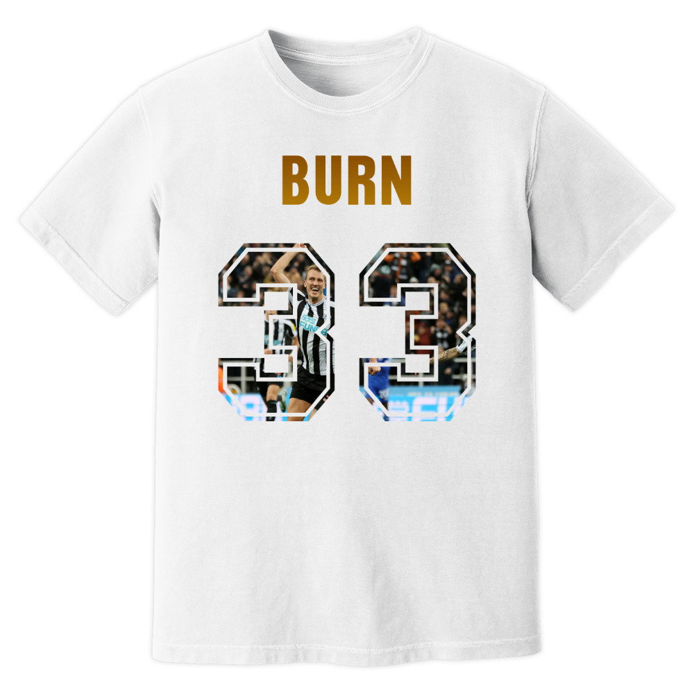 Dan Burn Newcastle United Name And Number T-Shirt (White)