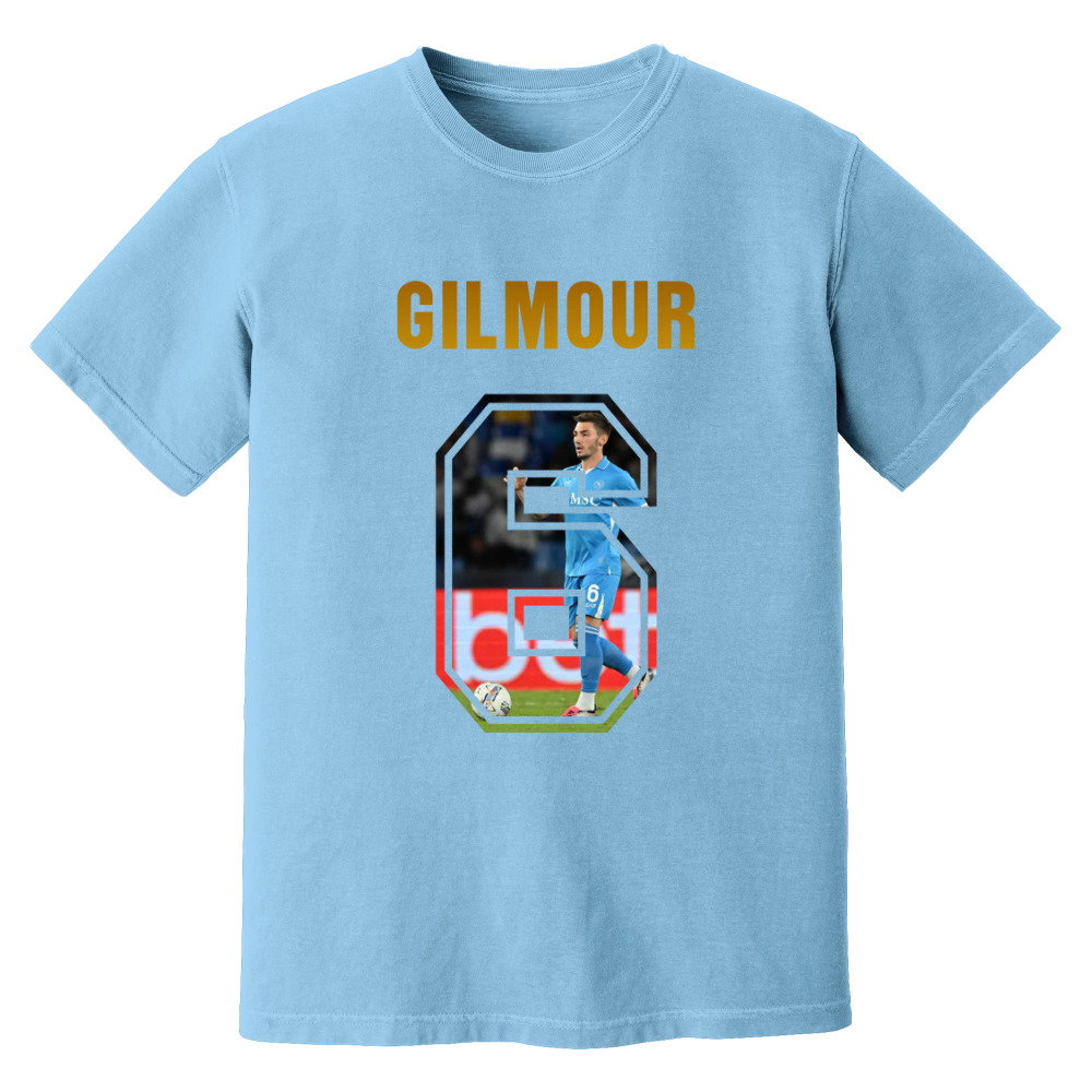 Billy Gilmour Napoli Name And Number T-Shirt (Sky)