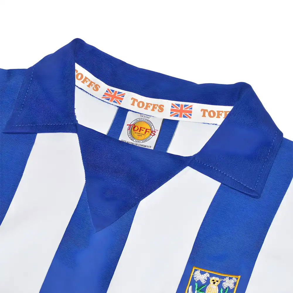Sheffield Wednesday 1970s Kids Stripe Retro Football Shirt