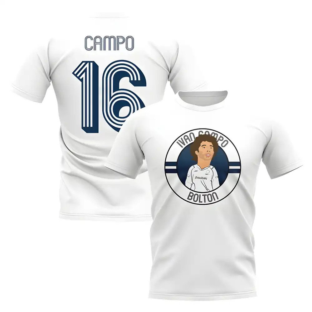 Ivan Campo Bolton Illustration T-Shirt (White)