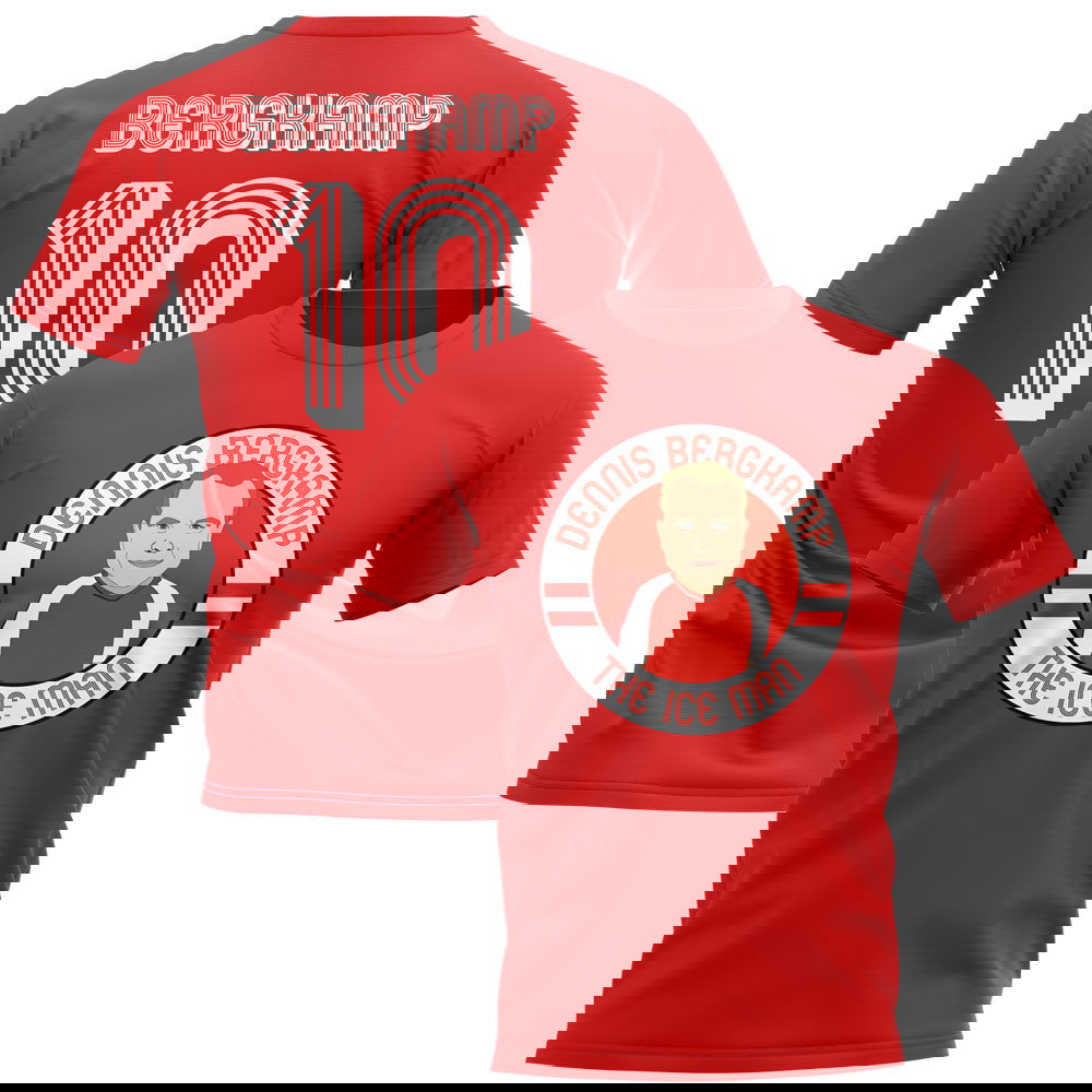 Dennis Bergkamp Arsenal Illustration T-Shirt (Red)