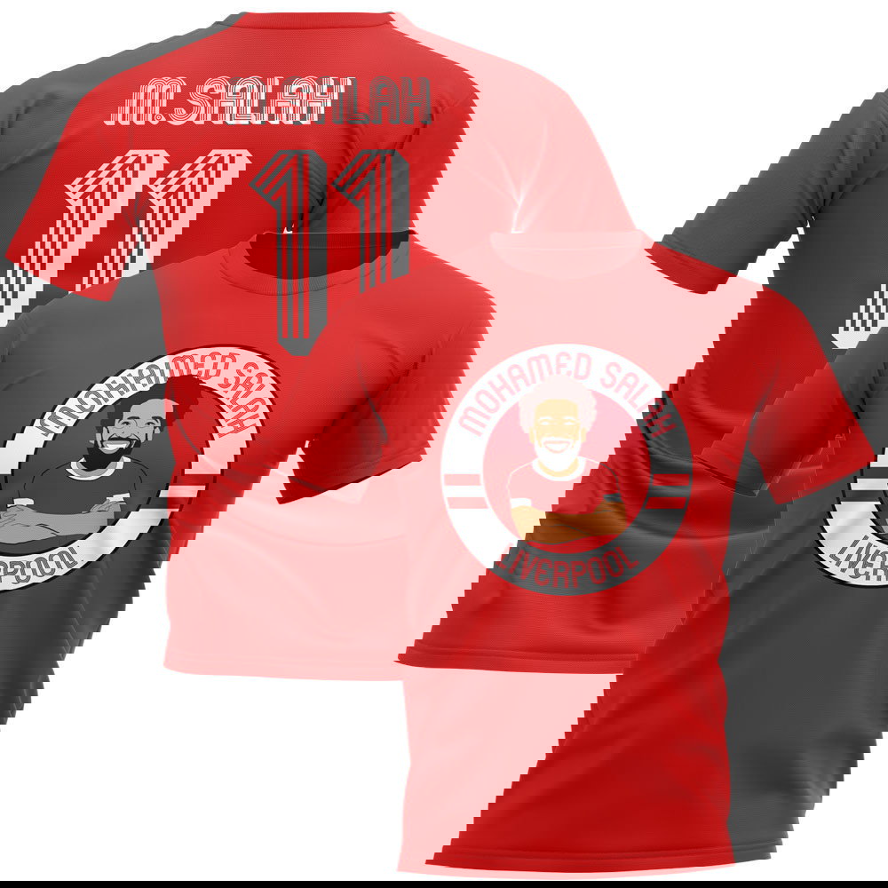 Mohamed Salah Liverpool Illustration T-Shirt (Red)
