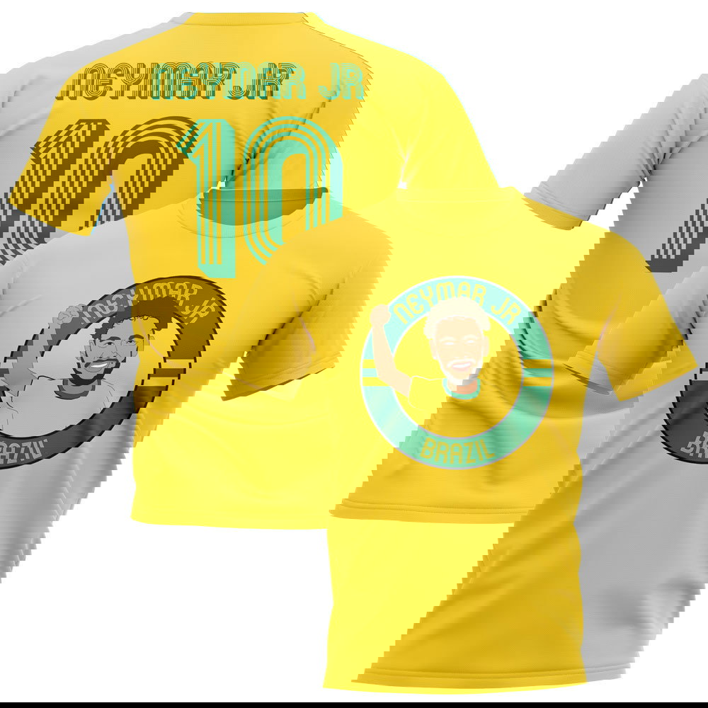 Neymar Jr Brazil Illustration T-Shirt (Yellow)