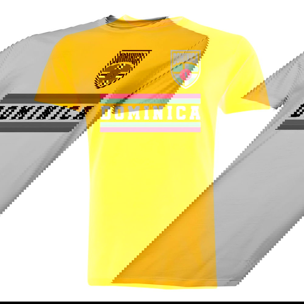 Dominica Core Football Country T-Shirt (Yellow)