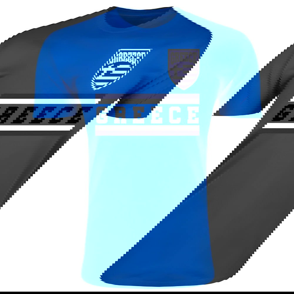 Greece Core Football Country T-Shirt (Blue)