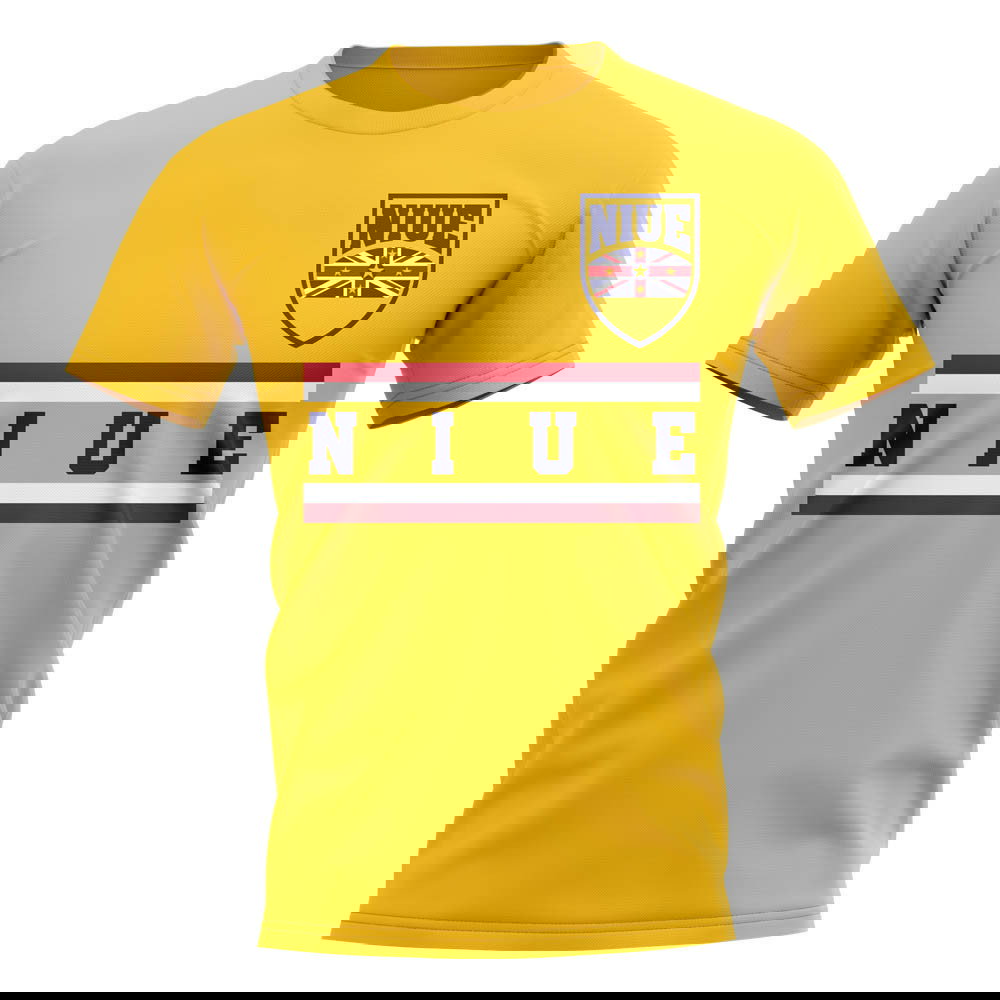 Niue Core Football Country T-Shirt (Yellow)