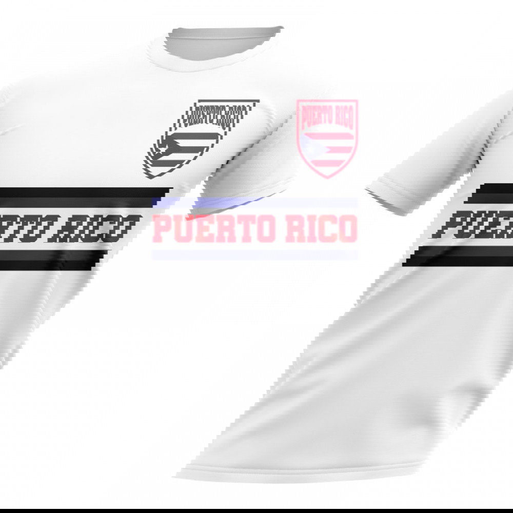 Puerto Rico Core Football Country T-Shirt (White)