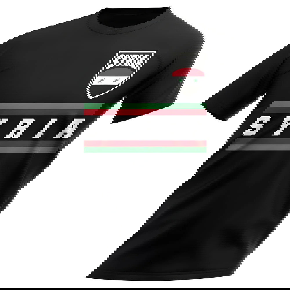 Syria Core Football Country T-Shirt (Black)
