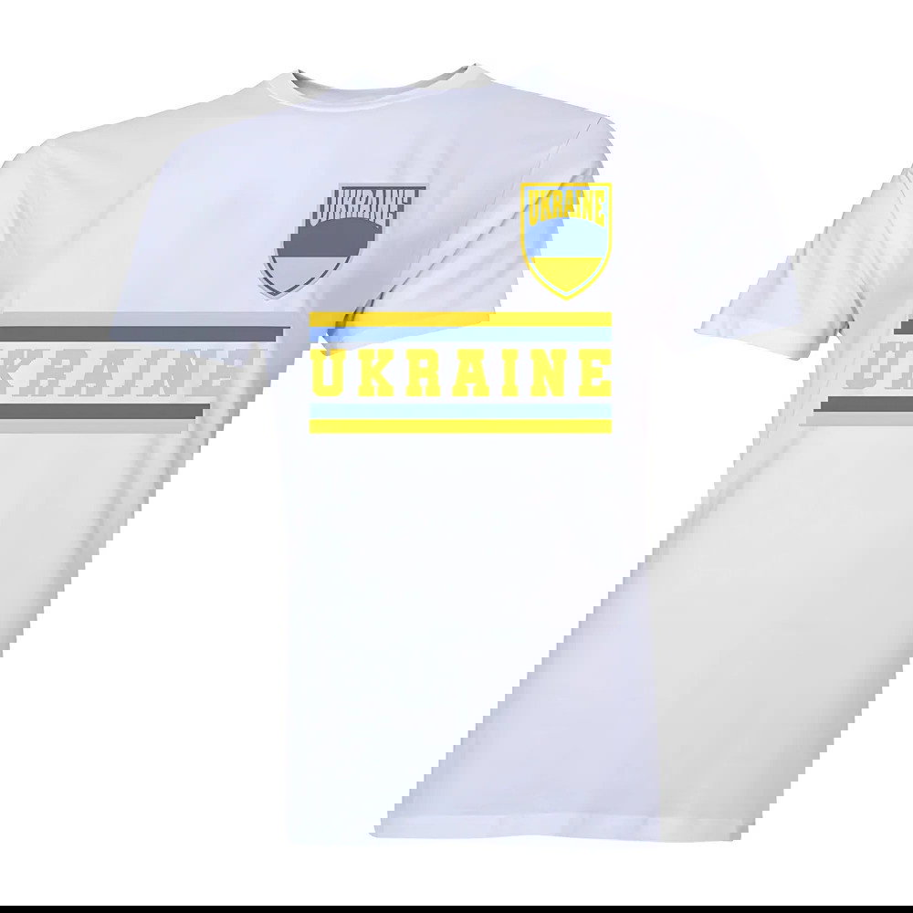 Ukraine Core Football Country T-Shirt (White)