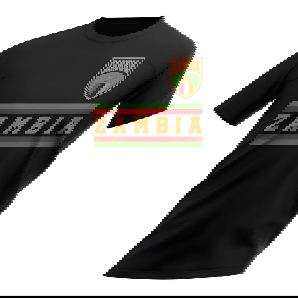 Zambia Core Football Country T-Shirt (Black)