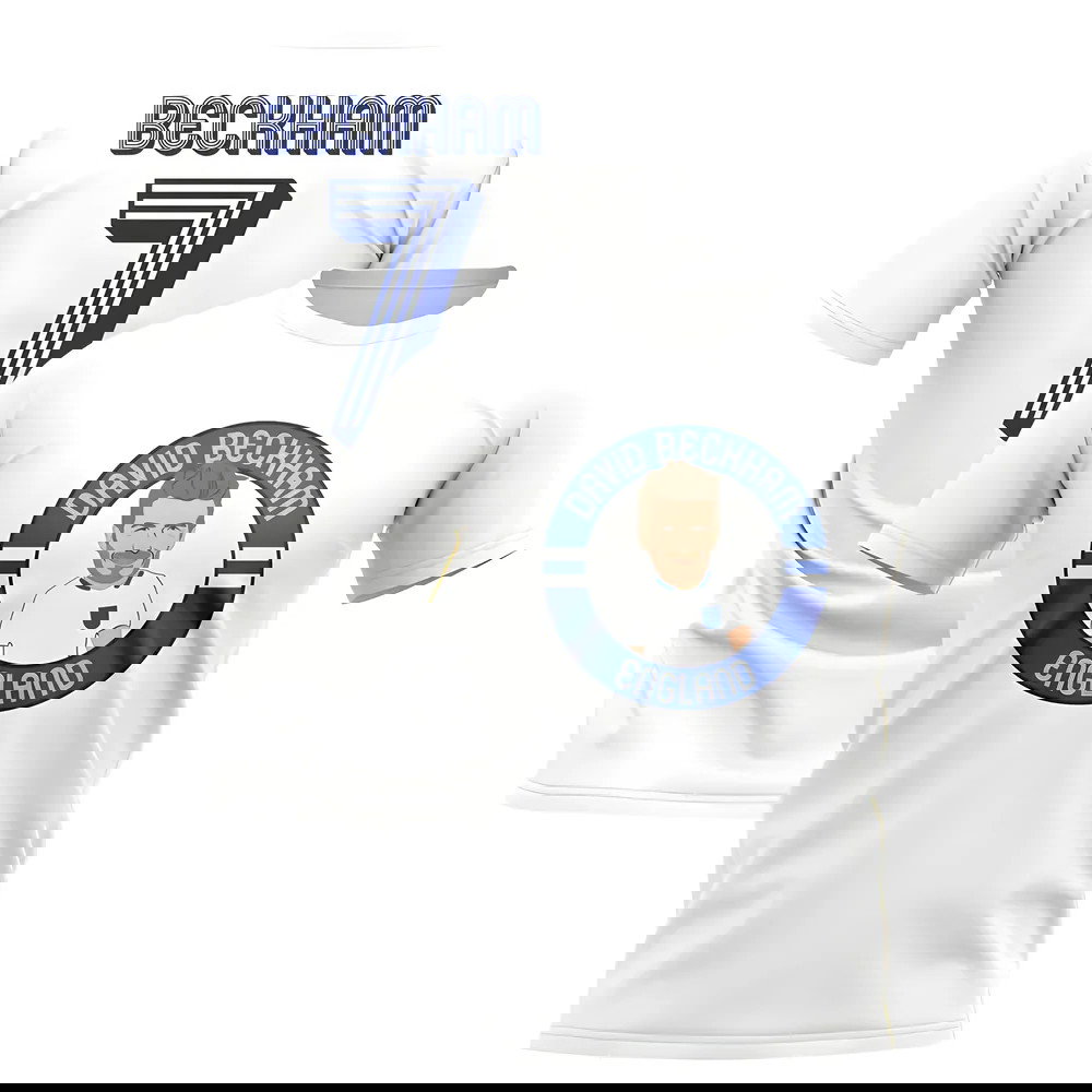 David Beckham England Illustration T-Shirt (White)