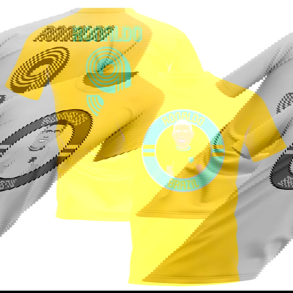 Ronaldo Brazil Illustration T-Shirt (Yellow)